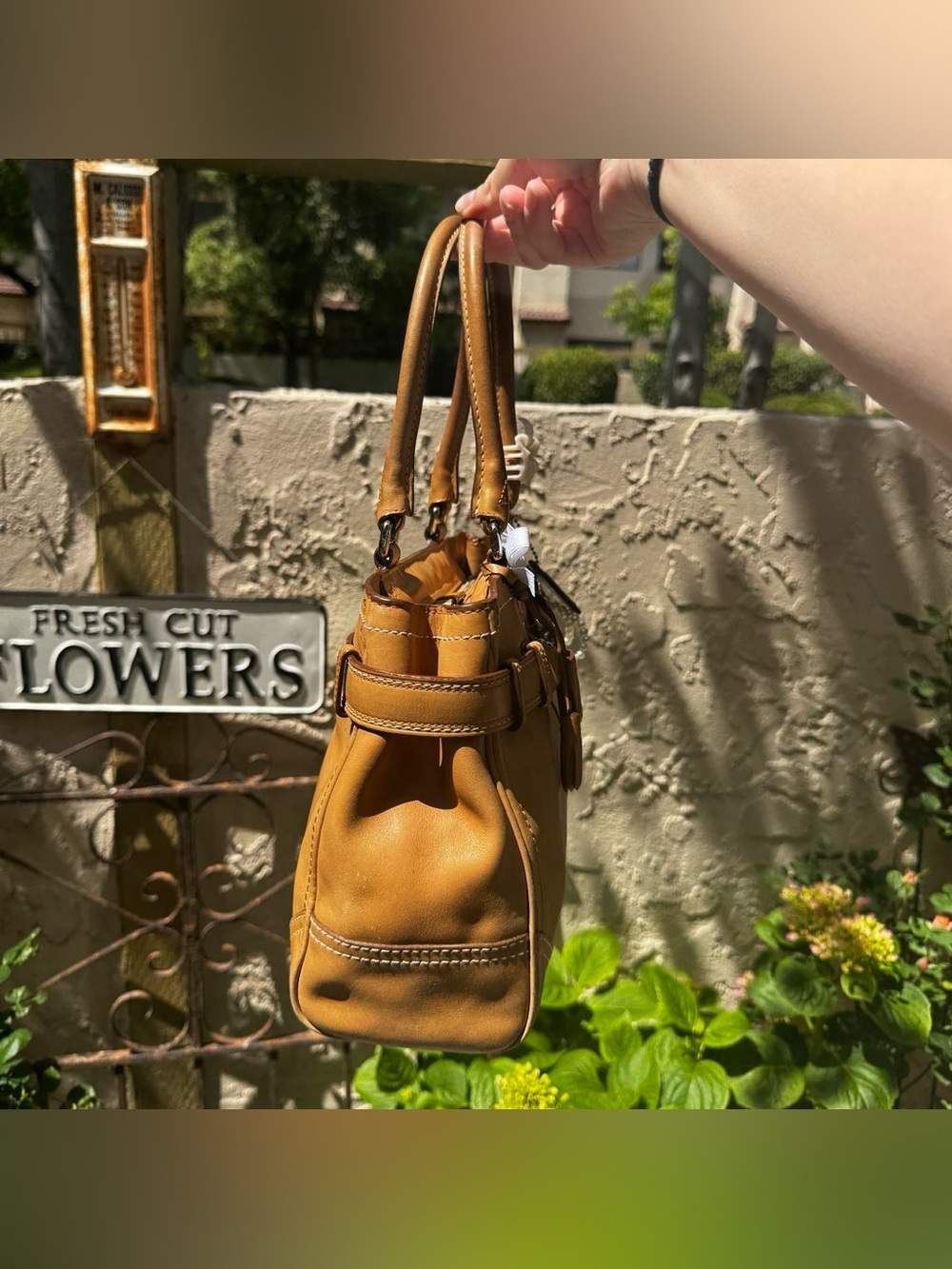 Coach Tan Hampton Shoulder Bag - Picture 4 of 8